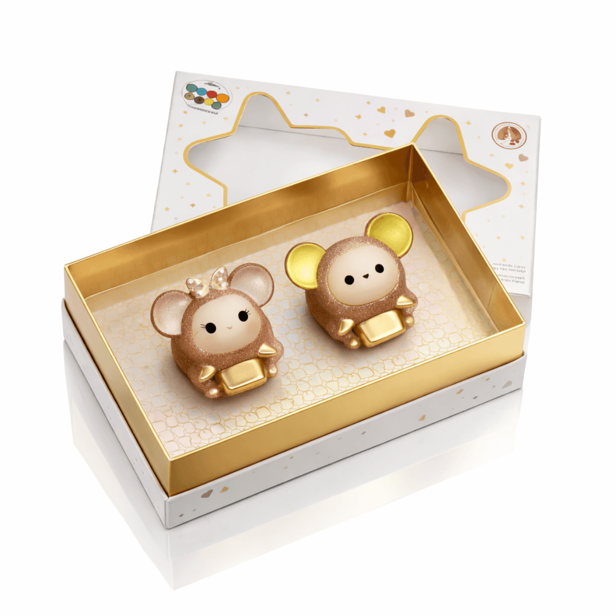 Cute animal-shaped lip balms with glitter finish