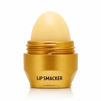 Gold Lip Balm with soft glow and compact design