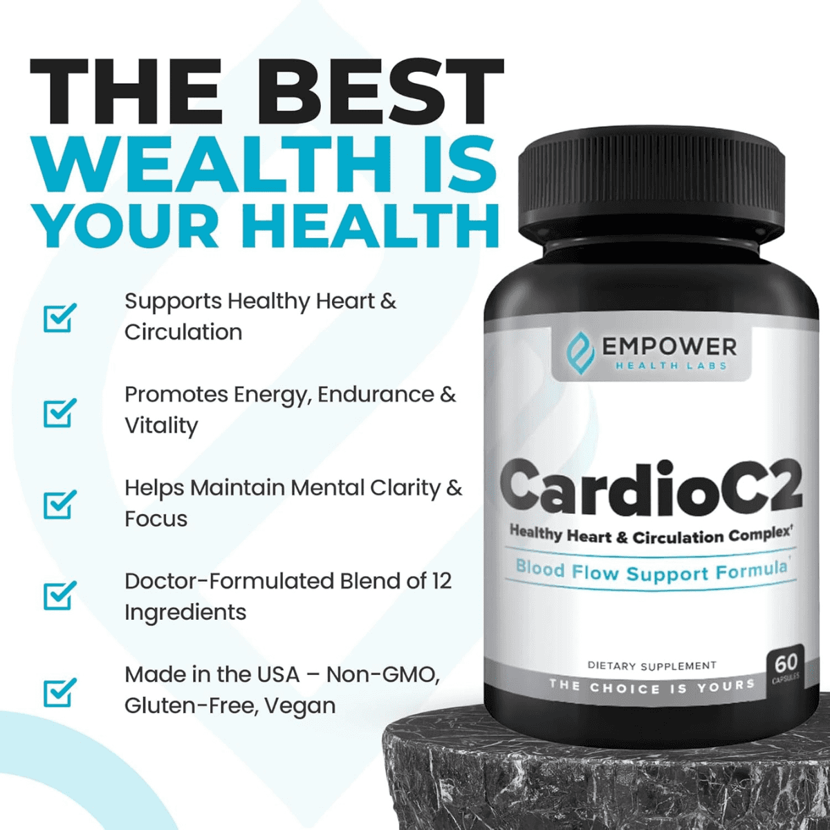 Instruction guide for taking CardioC2 capsules for heart health