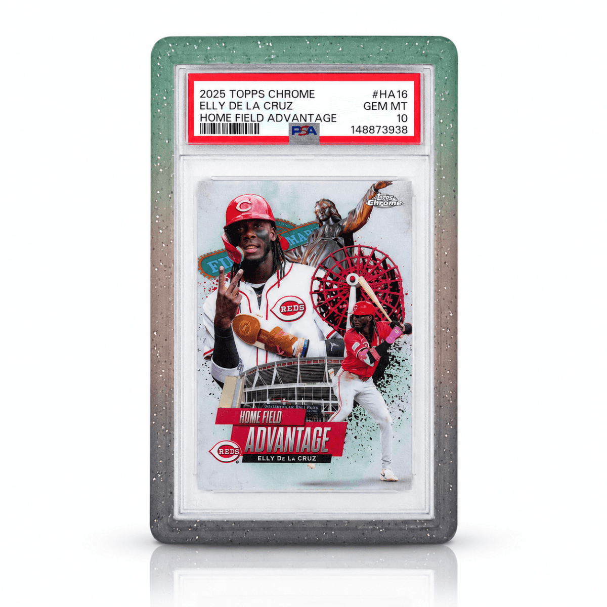 Graded card slab PSA case with collectible card