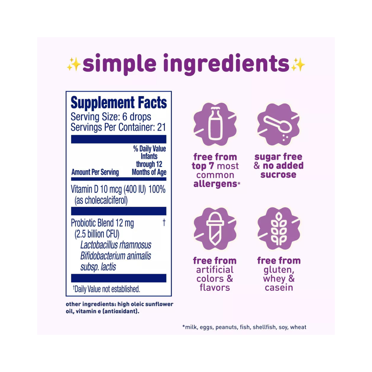Enfamil Dual Probiotic Infant Daily Drops – 0.3 fl oz with Vitamin D, LGG & BB-12