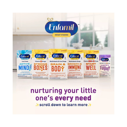 Enfamil Dual Probiotic Infant Daily Drops – 0.3 fl oz with Vitamin D, LGG & BB-12
