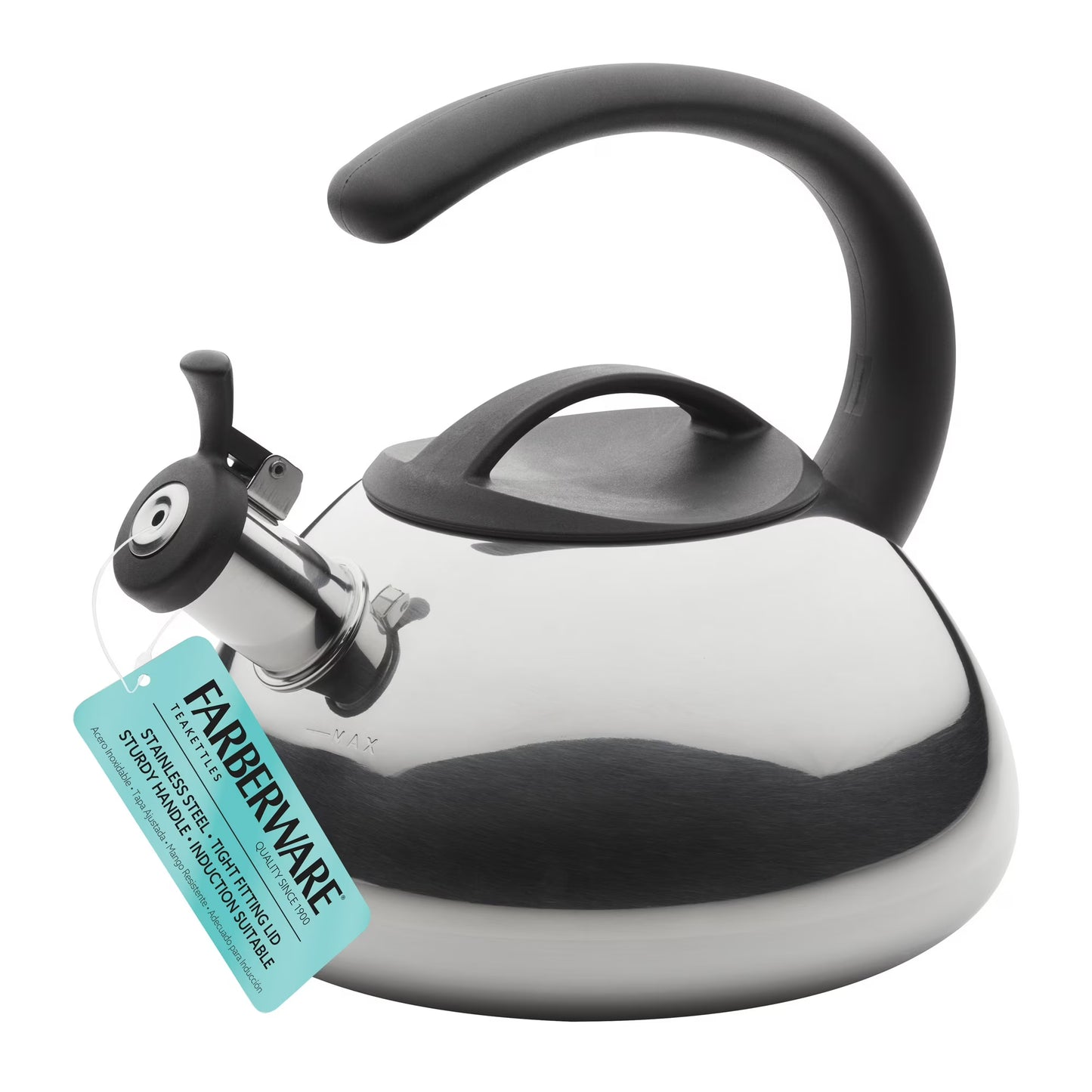 Farberware Whistling Tea Kettle, 2.3-Qt Stainless Steel