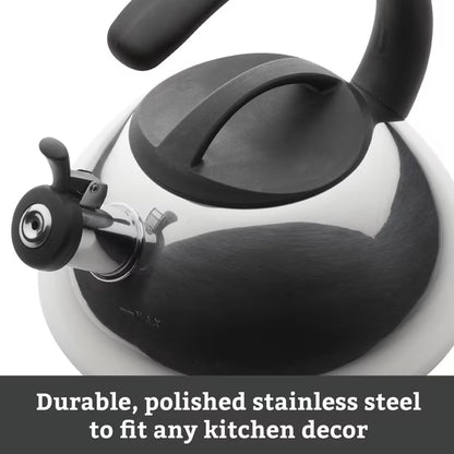 Farberware Whistling Tea Kettle, 2.3-Qt Stainless Steel