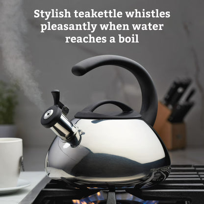 Farberware Whistling Tea Kettle, 2.3-Qt Stainless Steel