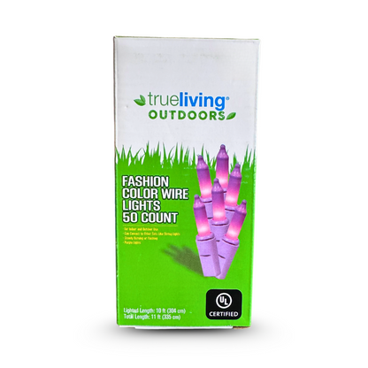 Fashion Color Wire Lights, 50 Count - TrueLiving