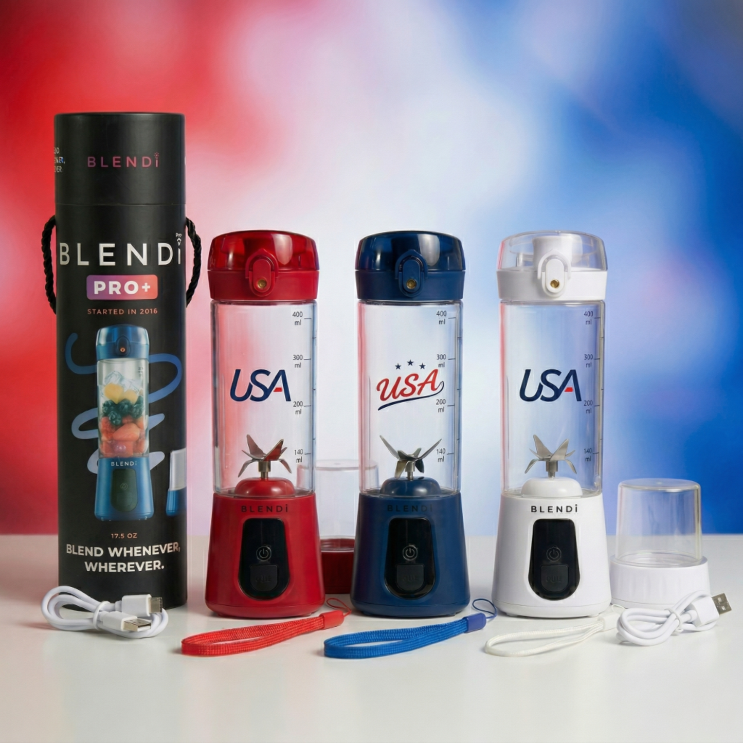 BLENDi USA Pro+ Ice Crushing Portable Blender, USB-C