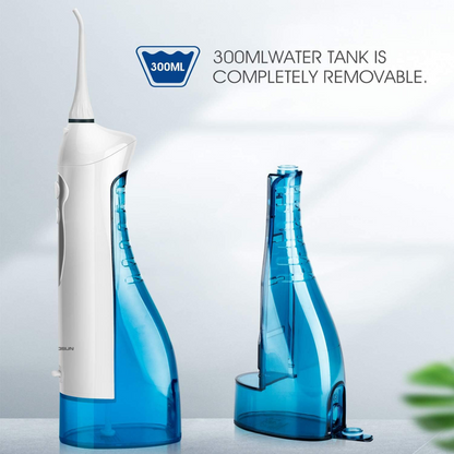 HANGSUN Cordless Water Flosser for Teeth – Rechargeable Oral Irrigator with 8 Jet Tips (White)