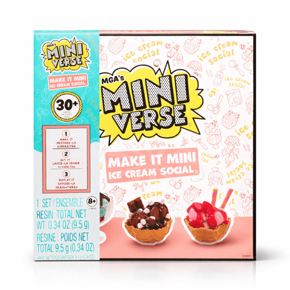 MGA's Mini Verse Ice Cream Social toy set packaging on a white background