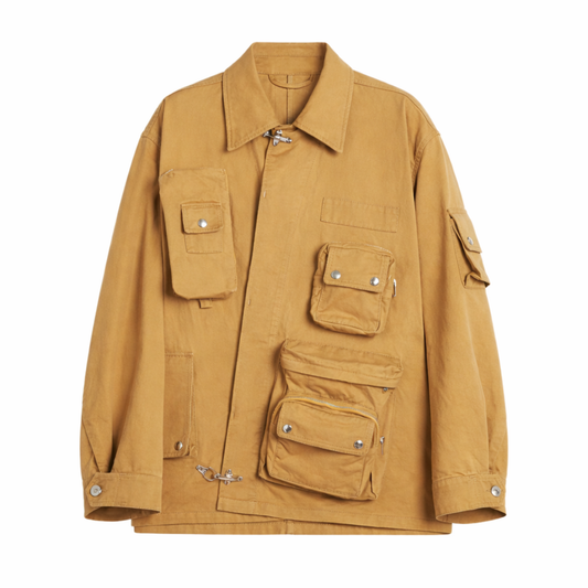 Lanvin x Future Asymmetrical Utility Jacket, Cotton Twill