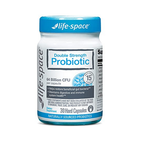 Life-Space Double Strength Broad Spectrum Probiotic – 64 Billion CFU, 30 Caps