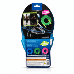 Colorful jump rope with neon handles for exercise