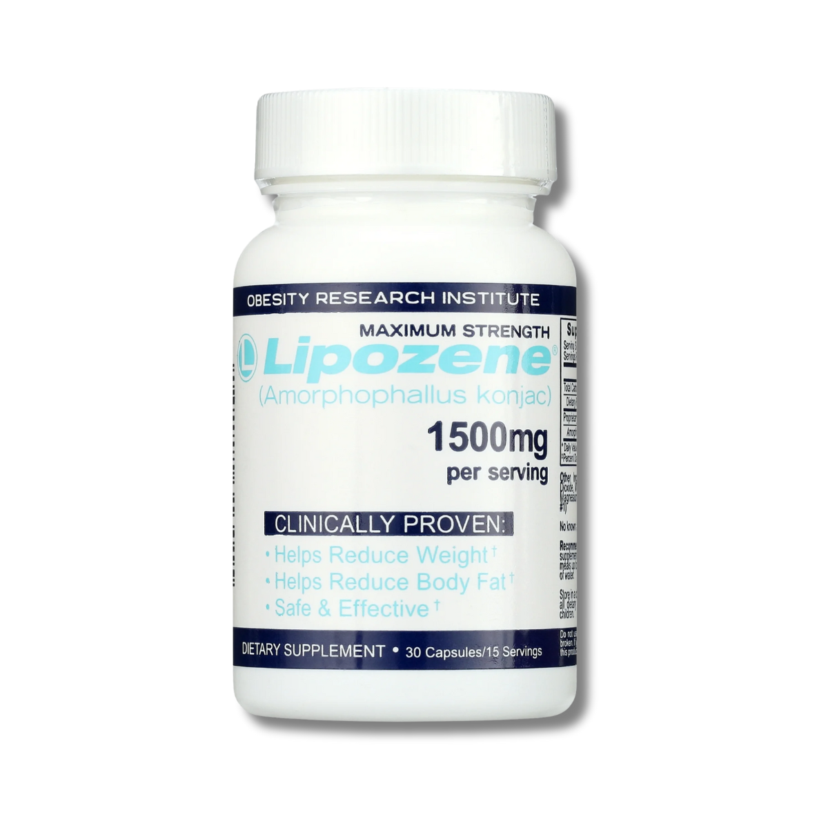 Lipozene Maximum Strength Weight Loss Capsules – 60 Count (Konjac Root)