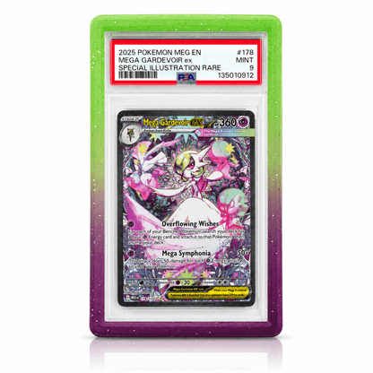 Green PSA slab case bumper for trading cards