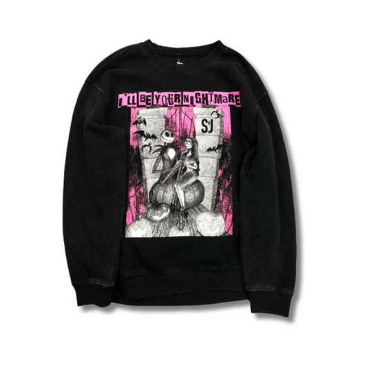 Women’s Nightmare Before Christmas “I’ll Be Your Nightmare” Graphic Sweatshirt – Black