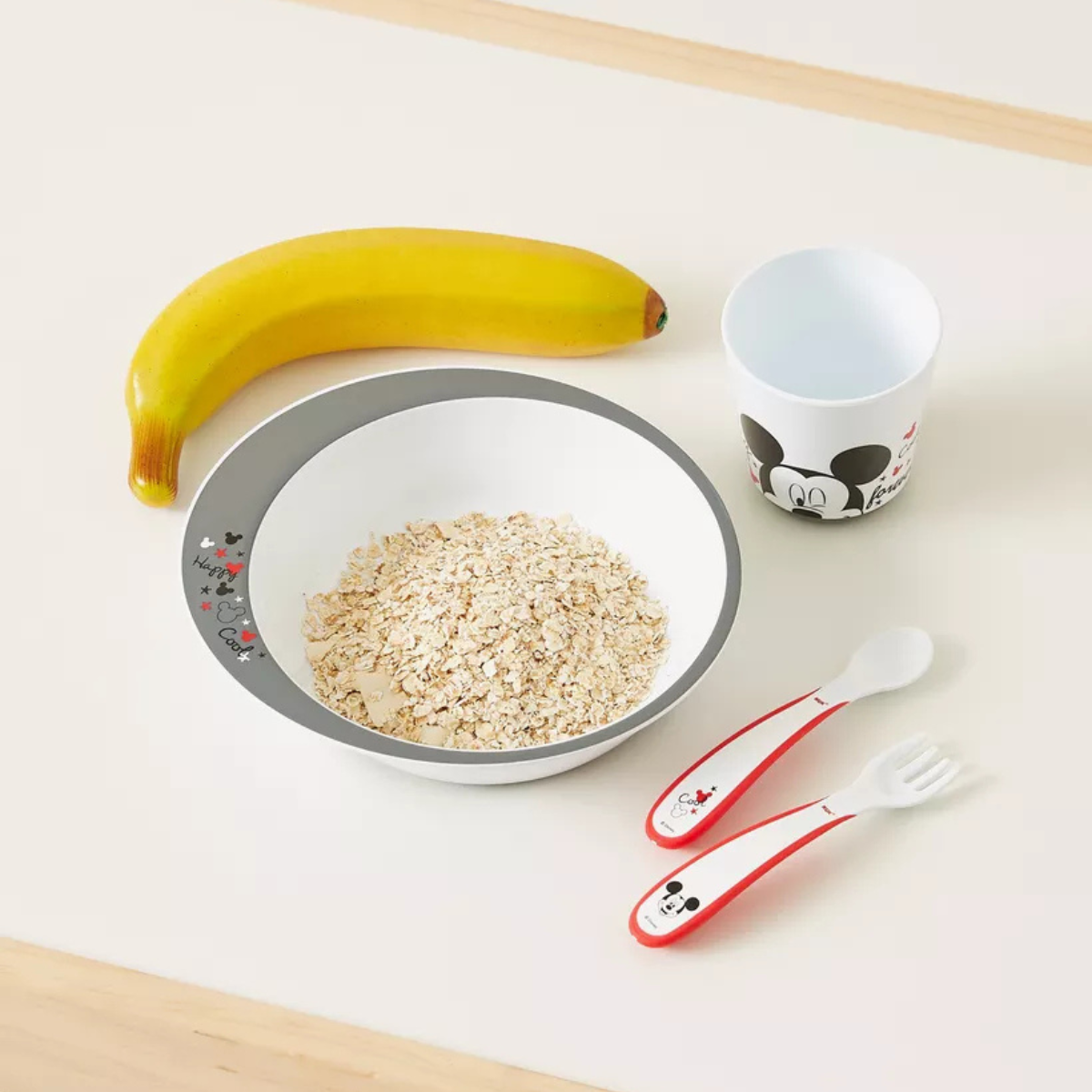 Mickey Mouse Infant Tableware Set by NUK – BPA-Free 4-Piece Mealtime Set