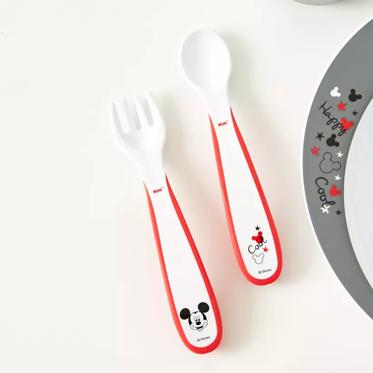 Mickey Mouse Infant Tableware Set by NUK – BPA-Free 4-Piece Mealtime Set