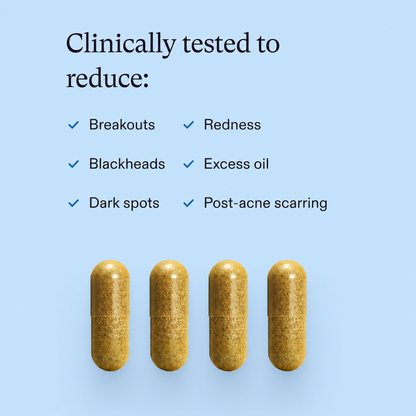 Nutrafol Clear Skin Nutraceutical Supplement, 1-Month Supply