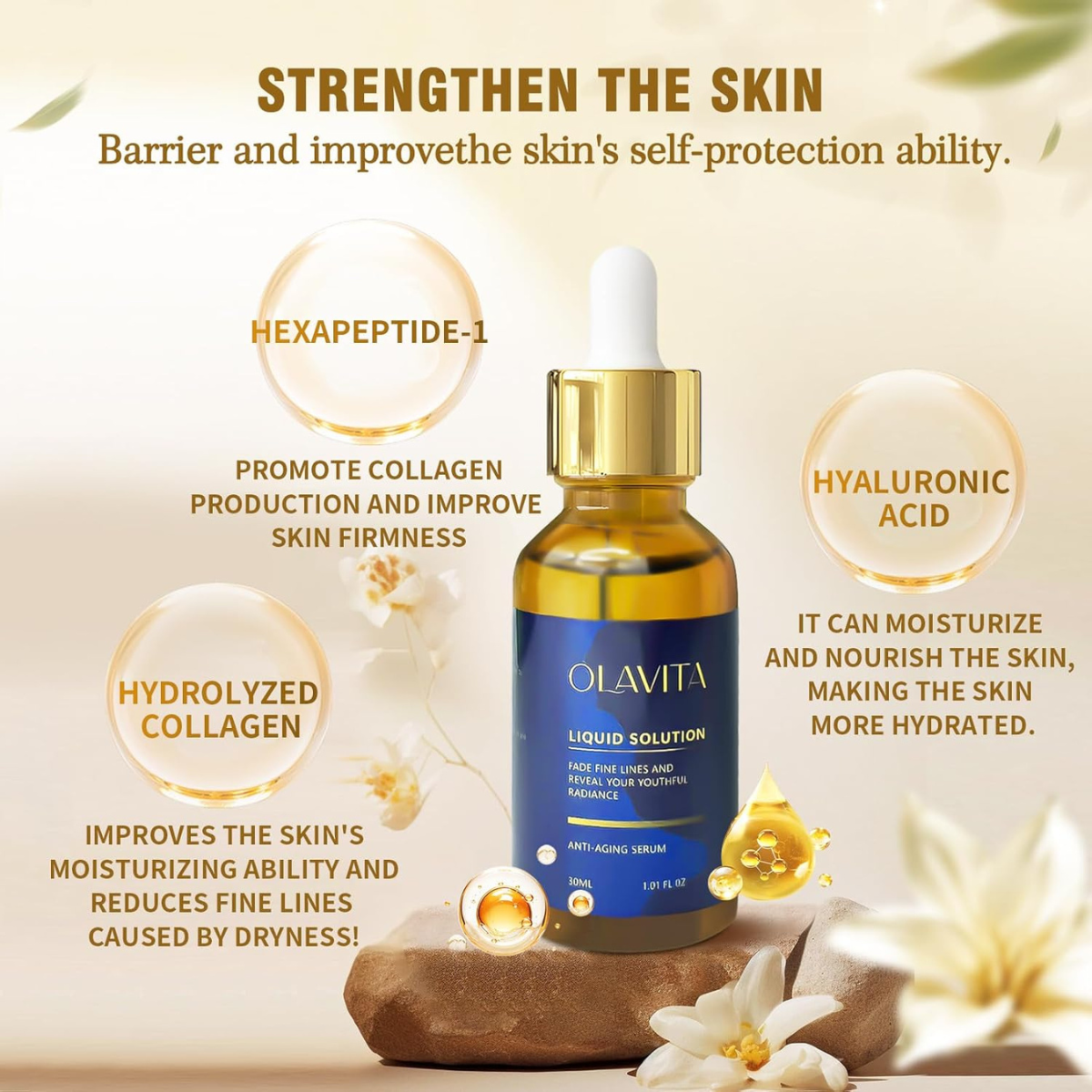 Olavita Vitamin C Face Serum with Vitamin E, 1.01 fl oz