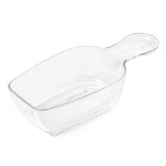 Clear glass baking container with handle for food storage