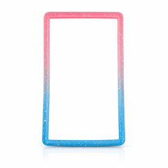 Pink and blue glitter TPU PSA slab case bumper for cards