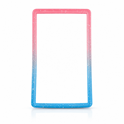 Pink and blue glitter TPU PSA slab case bumper for cards