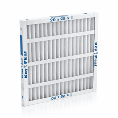 Pleated air filter with 20x25x1 dimensions for HVAC
