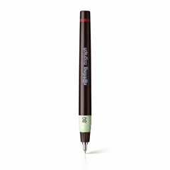 Rotring brand pen with black body and green base on a white background