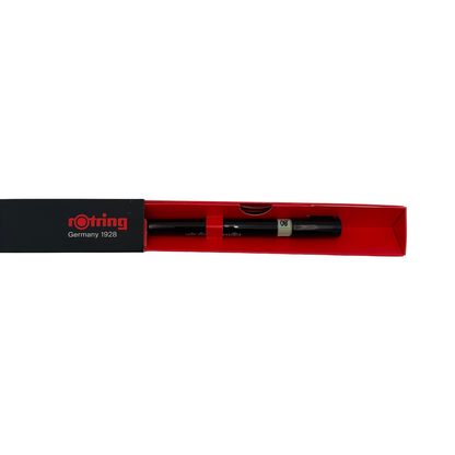 Rotring pen in a red and black box on a white background