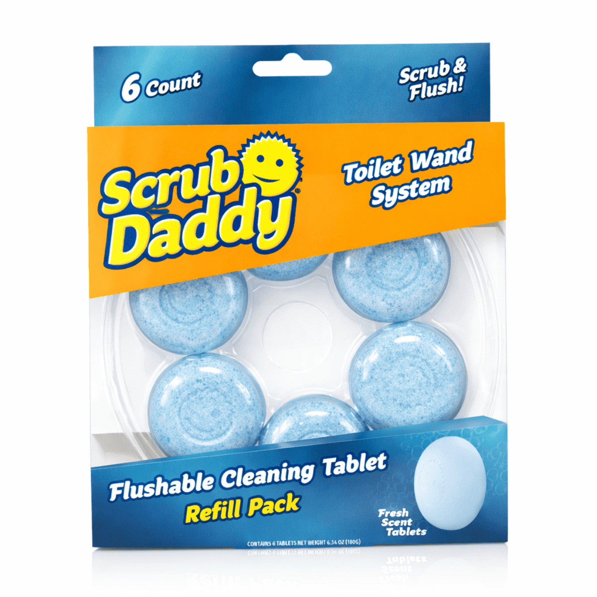 Scrub Daddy toilet bowl cleaner tablets 6ct in blue