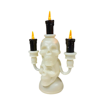 Skull Candle Light – Gothic LED Flameless Candle Halloween Horror Decor