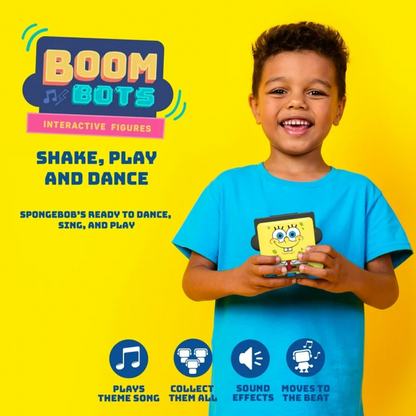 SpongeBob SquarePants BoomBot – Dancing Interactive Figure with Sounds, IPX5 Water Resistant