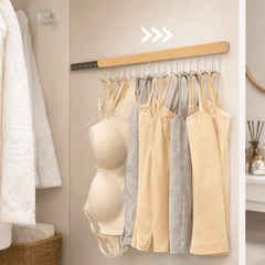Sliding apparel rack in closet