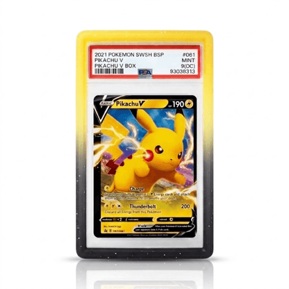Yellow PSA slab case bumper for trading cards