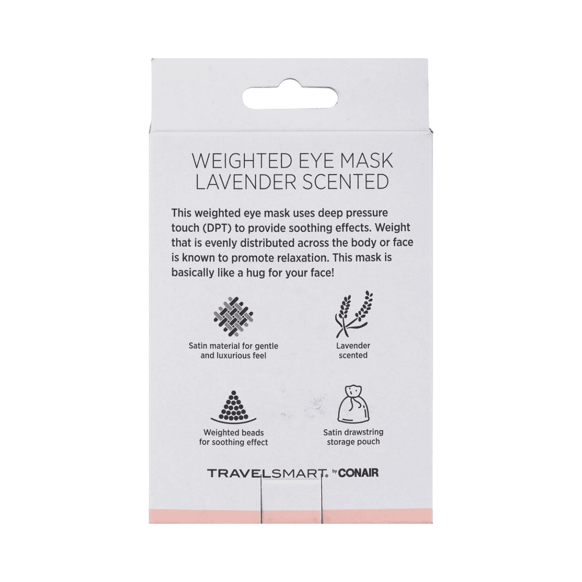Mascarilla de ojos con peso con lavanda Travel Smart by Conair