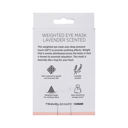 Mascarilla de ojos con peso con lavanda Travel Smart by Conair