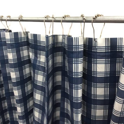 Shower Curtain Set, Lincoln Plaid Blue - Virah Bella