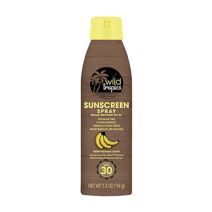Sunscreen Spray, Fresh Banana SPF 30 - Wild Tropics