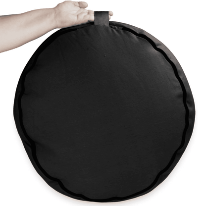 Crown Sporting Goods Cojín de meditación Zafu, Negro 18"