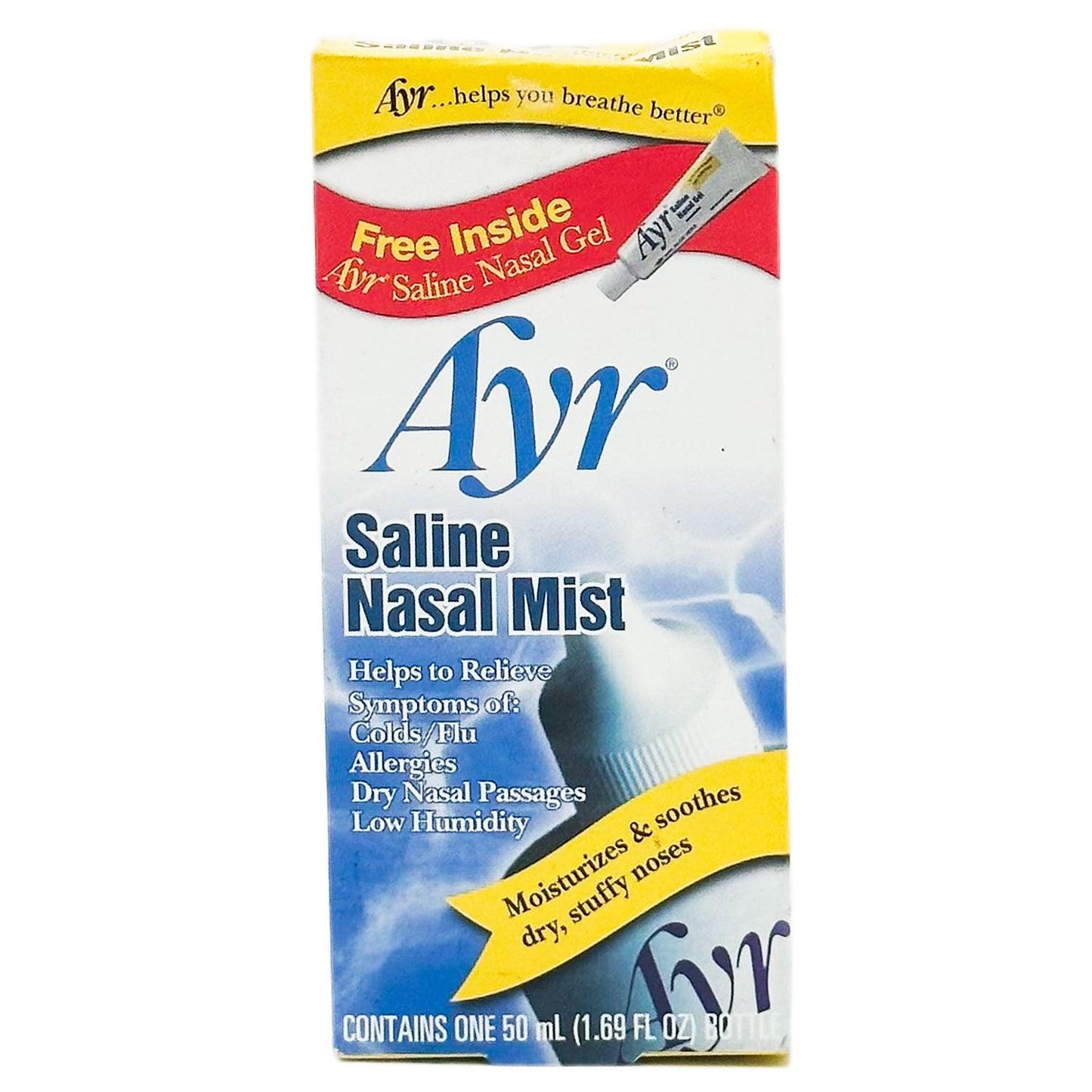 Ayr Saline Nasal Mist Soothes Dry Nose Symptoms | Contains One 50 mL Bottle - Home Revival Shop
