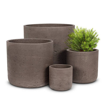 10" Classic Cement Planter, Brown - Abbott
