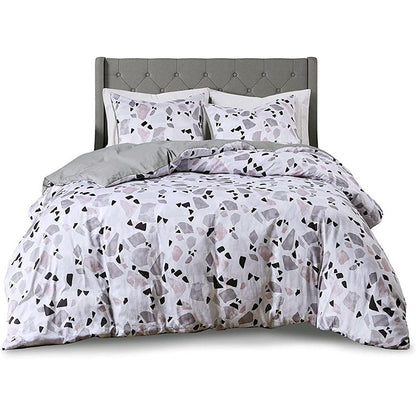 CosmoLiving by Cosmopolitan Terrazzo Cotton Printed Comforter Set Pink KING SIZE - Home Revival Shop