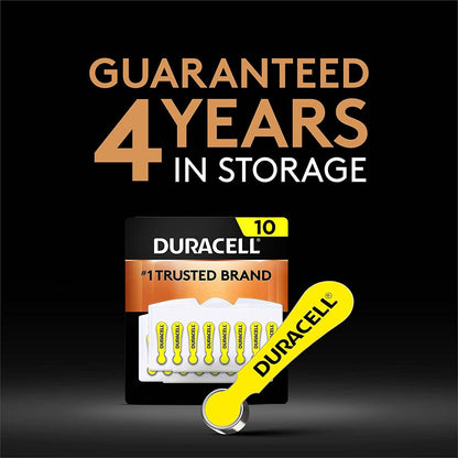 duracell easytab 10 hearing aid batteries size 10 yellow | 16 ct | best by 03/22 - Home Revival Shop