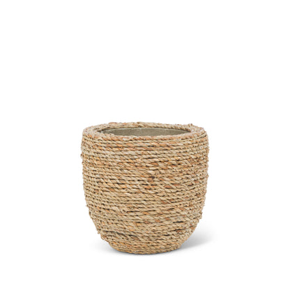 Seagrass Covered Planter, 6" - Abbott