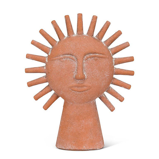 Sun Ray Face Decor, Terracotta 12"H - Abbott