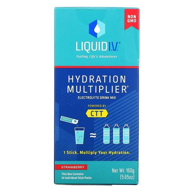 liquid i.v. | electrolyte drink mix strawberry | 10 sticks | BEST BY 10/24 - Home Revival Shop