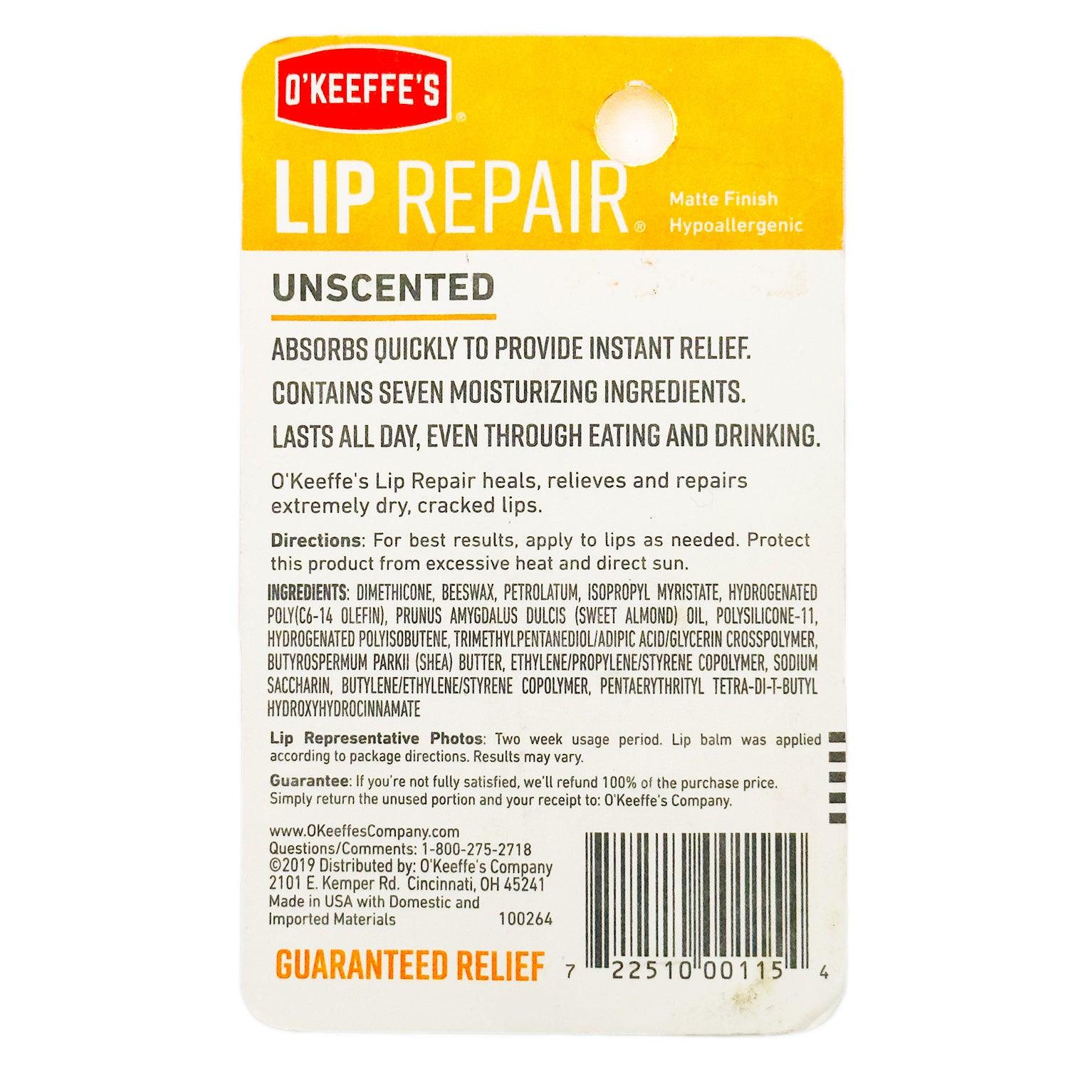 o'keeffe's | lip repair unscented lip balm | 0.35 oz - Home Revival Shop