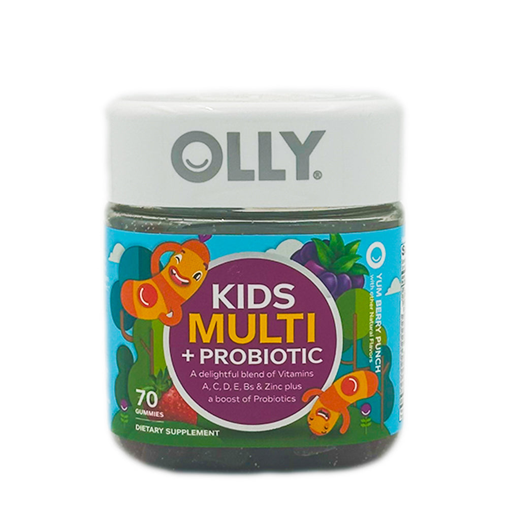 Olly Kids Multi + Probiotic Gummies - Yum Berry Punch Vitamin, 70 Gummies