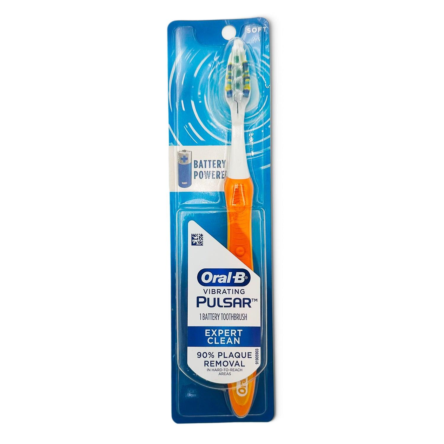oral-b | vibrating pulsar, expert clean, battery toothbrush | orange - Home Revival Shop