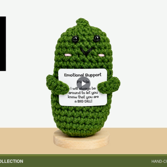 Emotional Support Pickle Product Video
